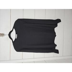 Vintage 80s Starington for Sax Fifth Ave black silk button down back blouse